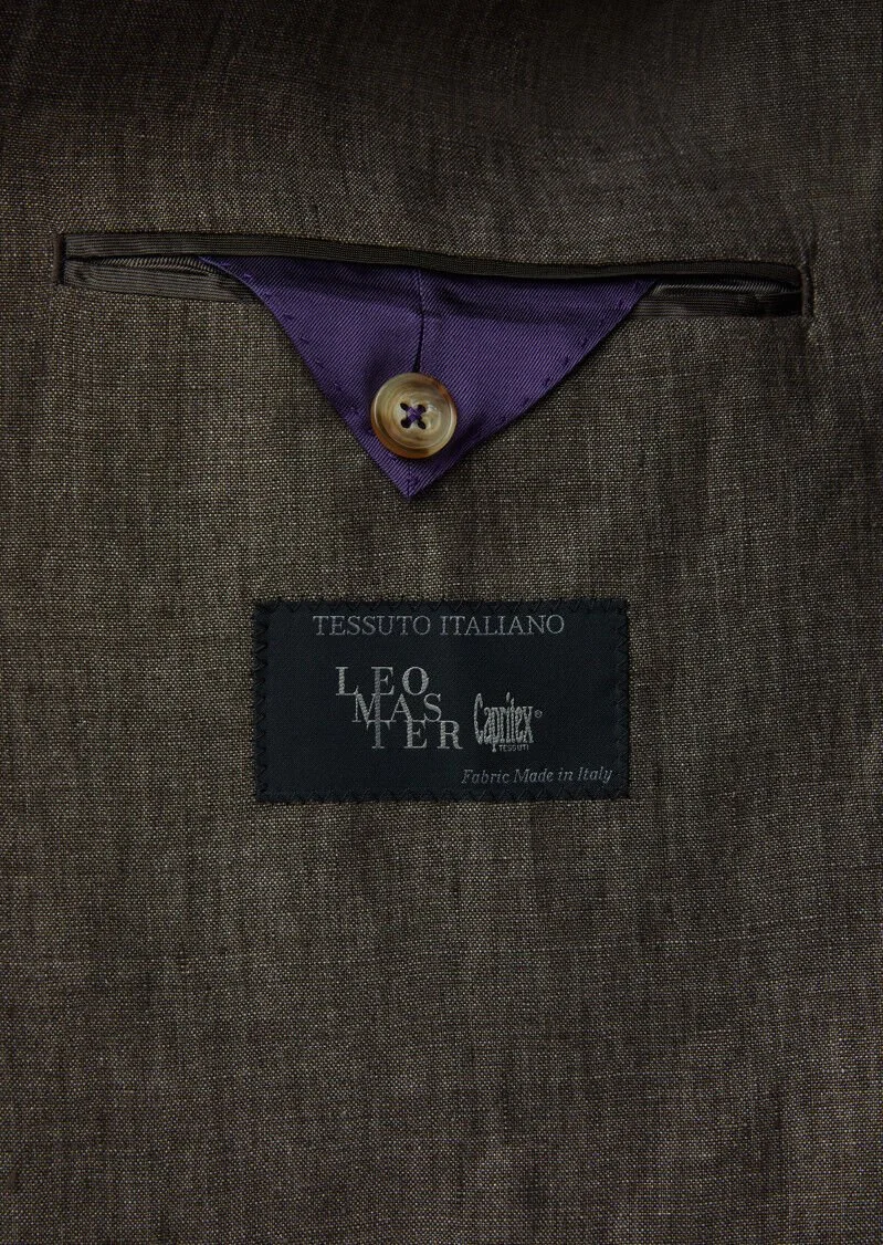 Mink Plain Zeroweight Slim Fit 100% Linen Suit - 10