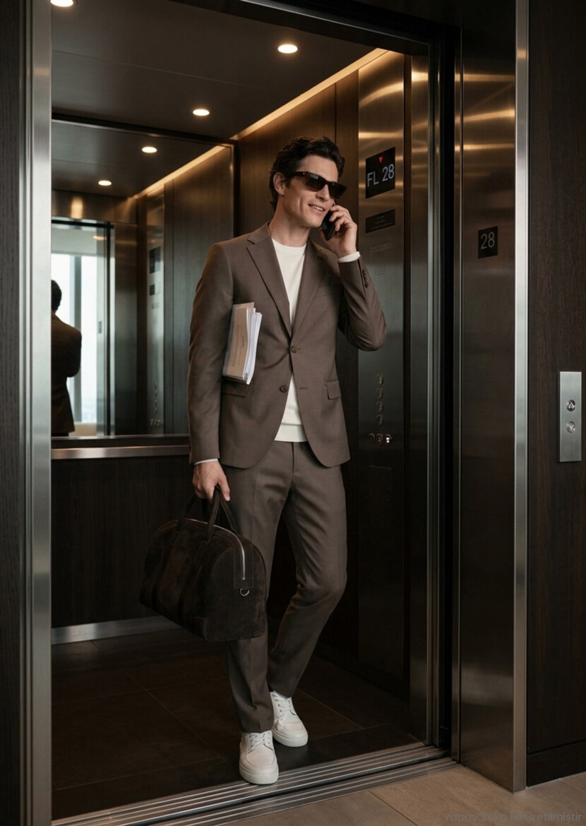 Mink Plain Zeroweight Slim Fit Wool Blended Suit - RAMSEY