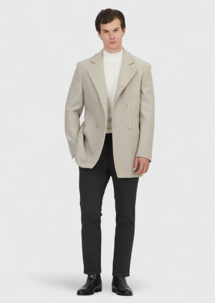 Mink Regular Fit Casual Weaving Coat - 2