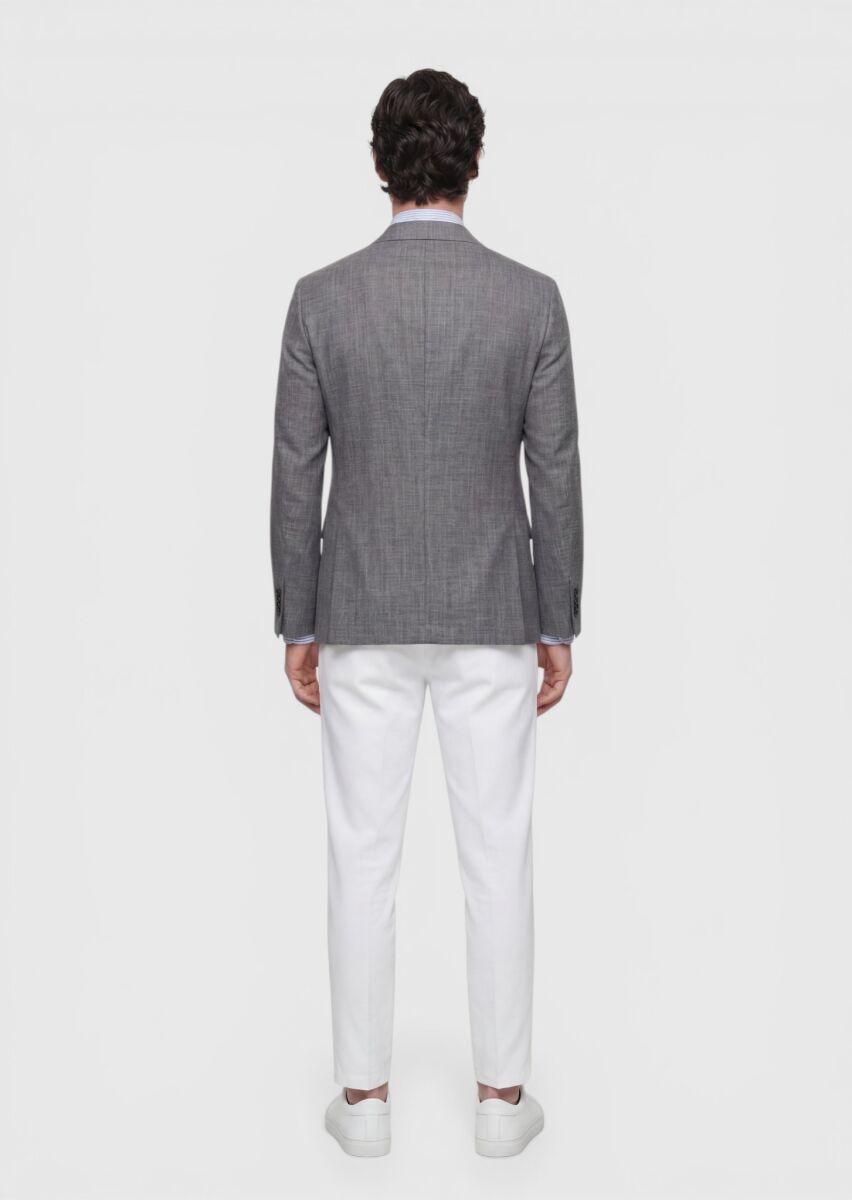 Mink Regular Fit Silk Blended Jacket - 5