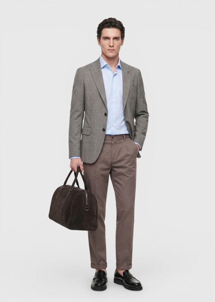 Mink Regular Fit Silk Blended Jacket - 3