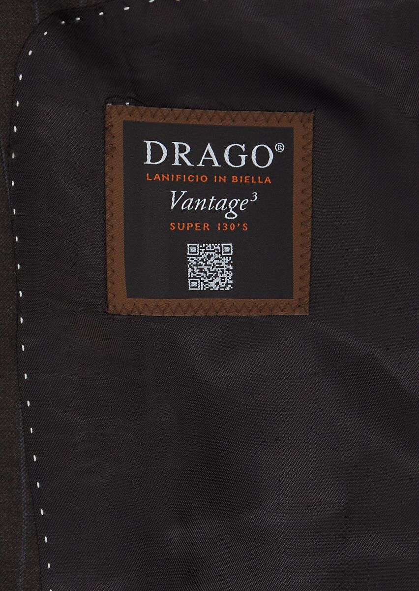 Mink Striped Zeroweight Slim Fit 100% Wool Suit - 5