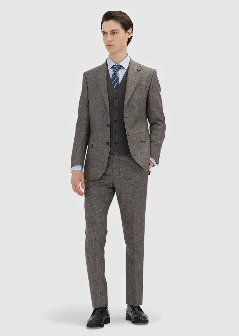 Mink Suit With Waistcoat - 3