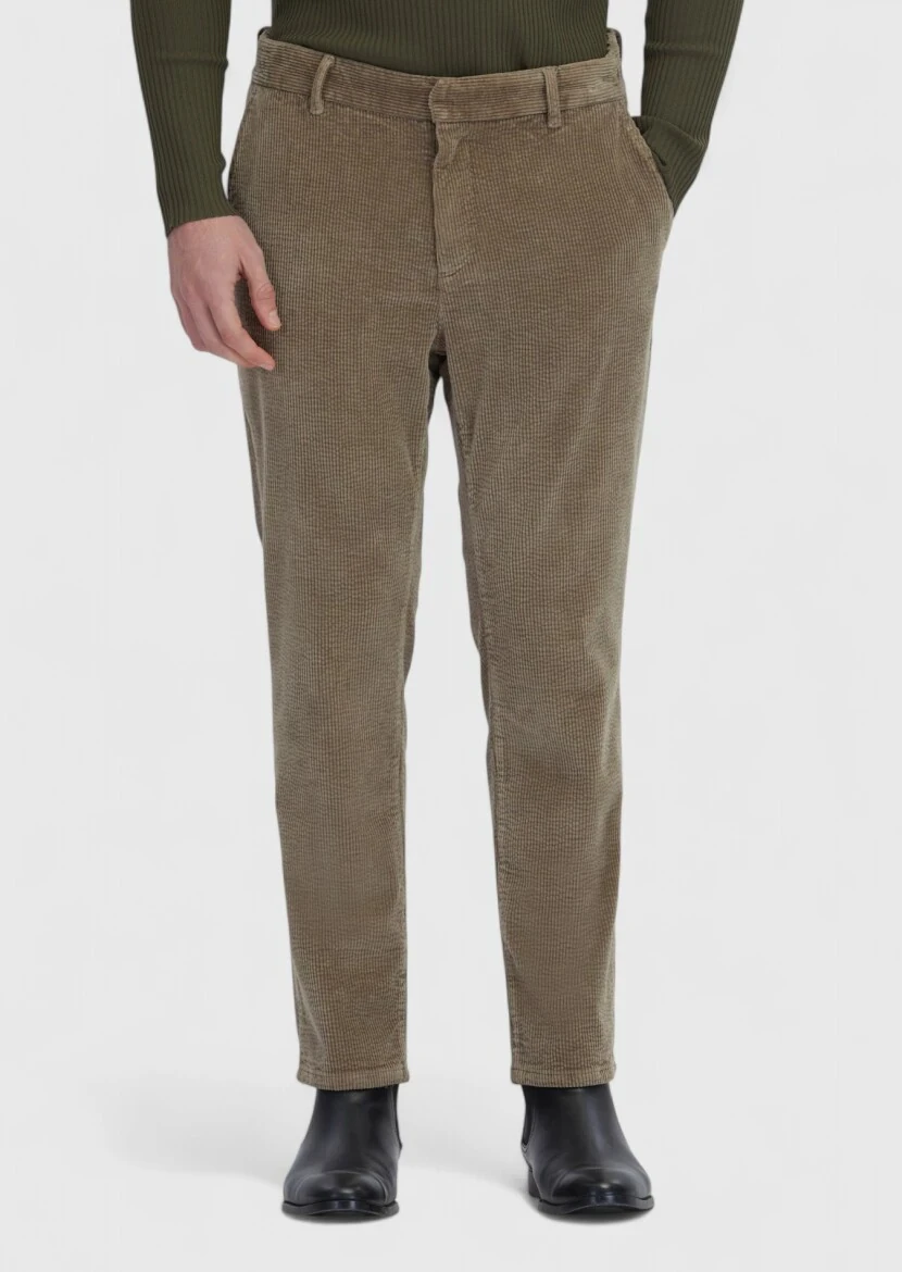 Mink Weaving Jogging Fit Casual Cotton Blended Trousers - 2