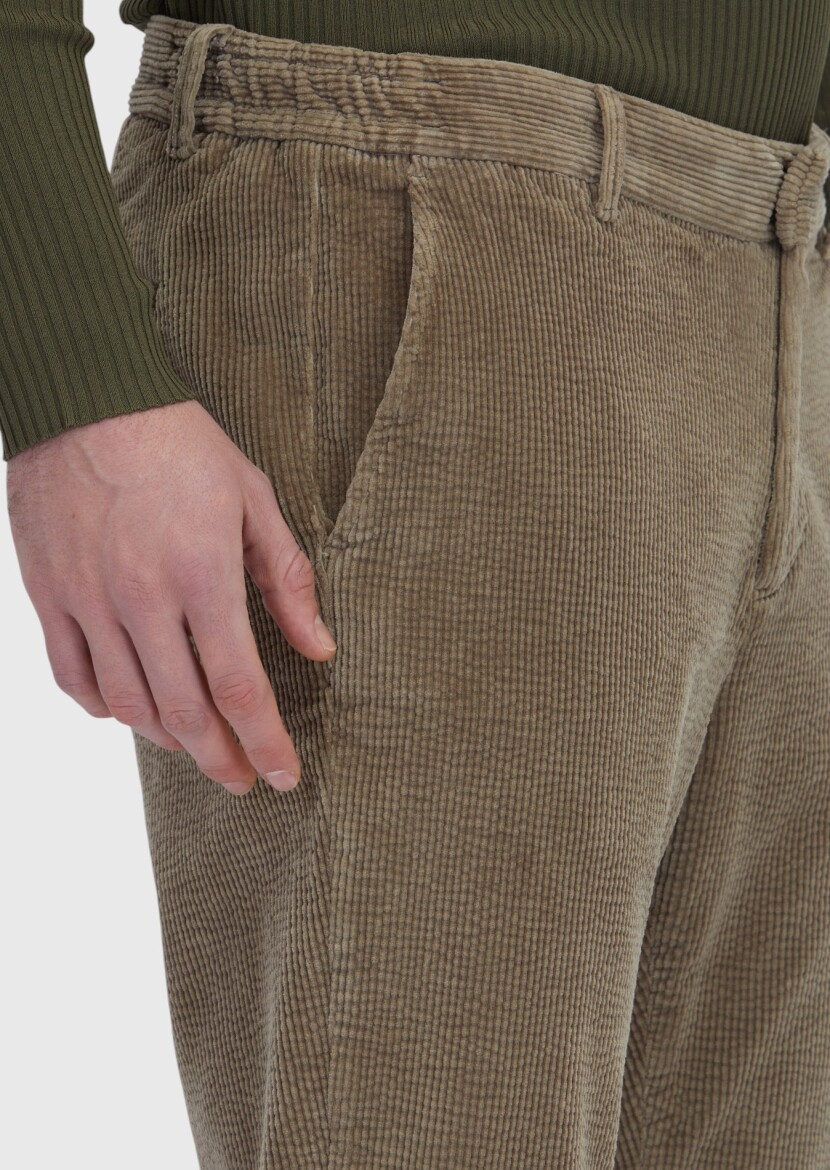 Mink Weaving Jogging Fit Casual Cotton Blended Trousers - 3