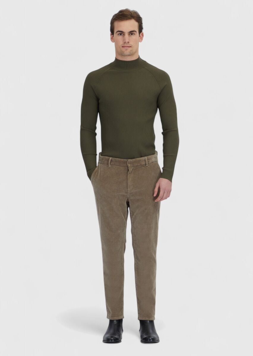 Mink Weaving Jogging Fit Casual Cotton Blended Trousers - 1