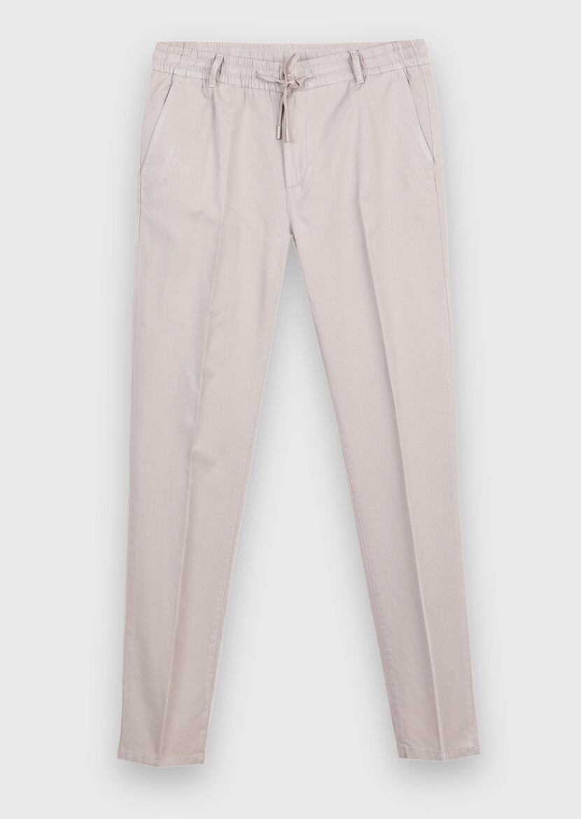 Mink Weaving Jogging Fit Casual Cotton Blended Trousers - 5