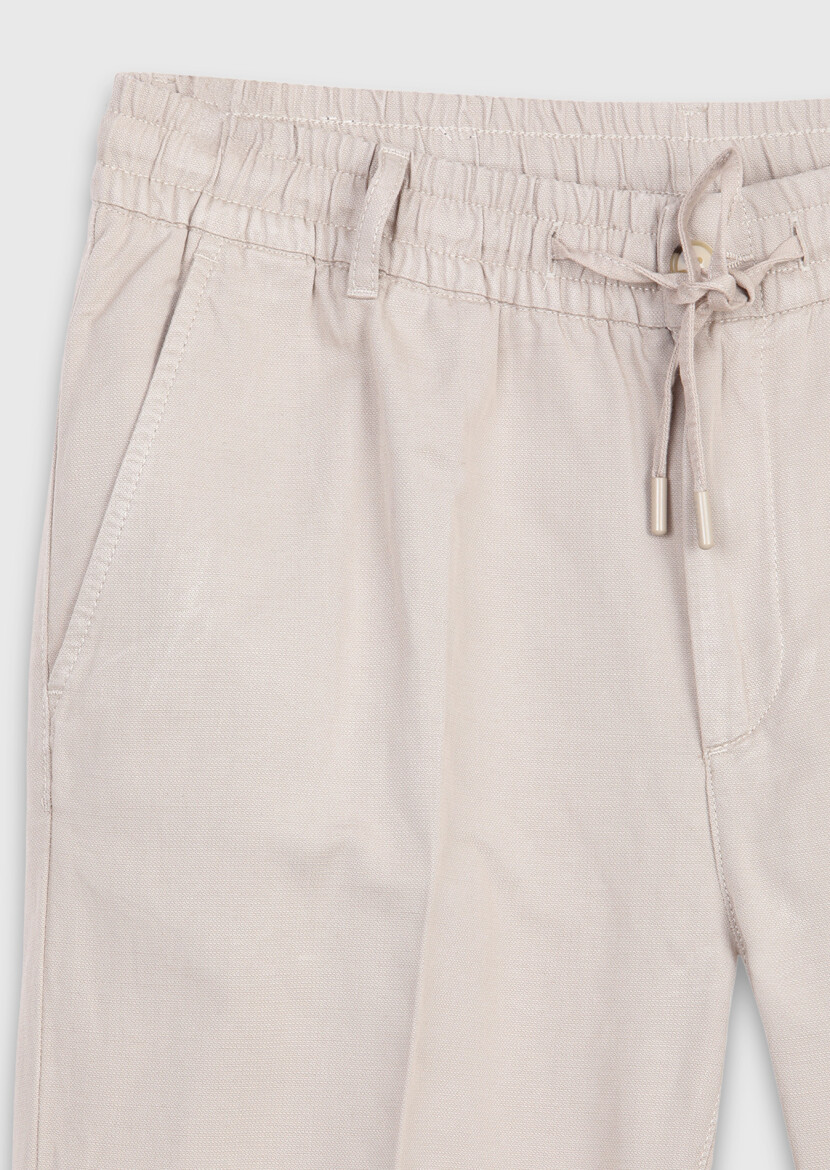 Mink Weaving Jogging Fit Casual Cotton Blended Trousers - 6