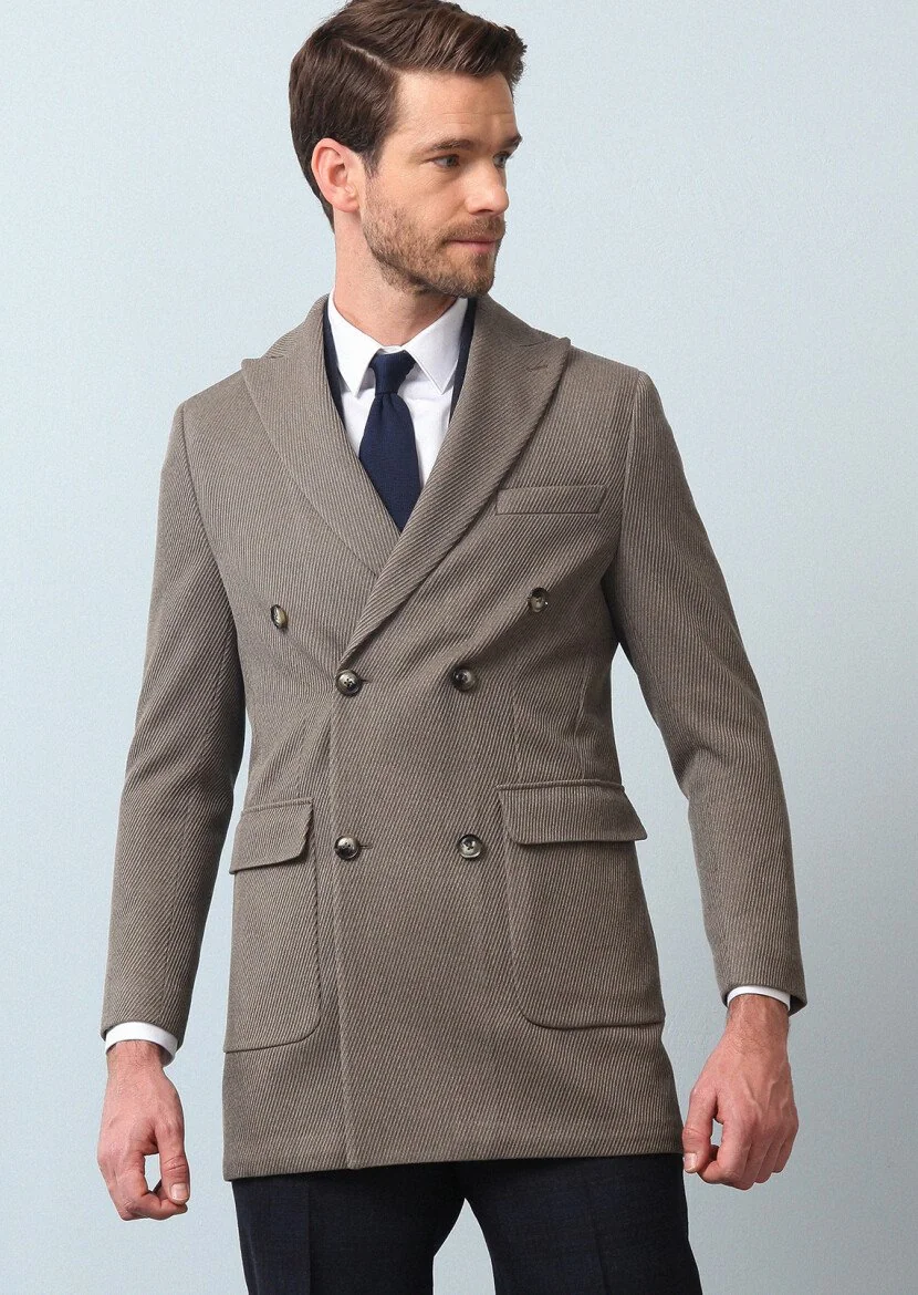 Mink Weaving Overcoat - 1