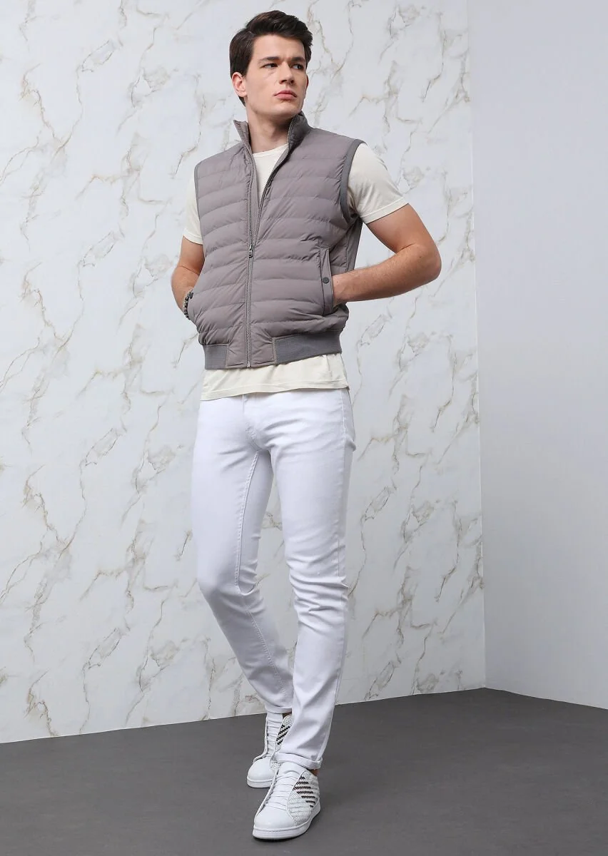 Mink Weaving Puffer Vest - 3