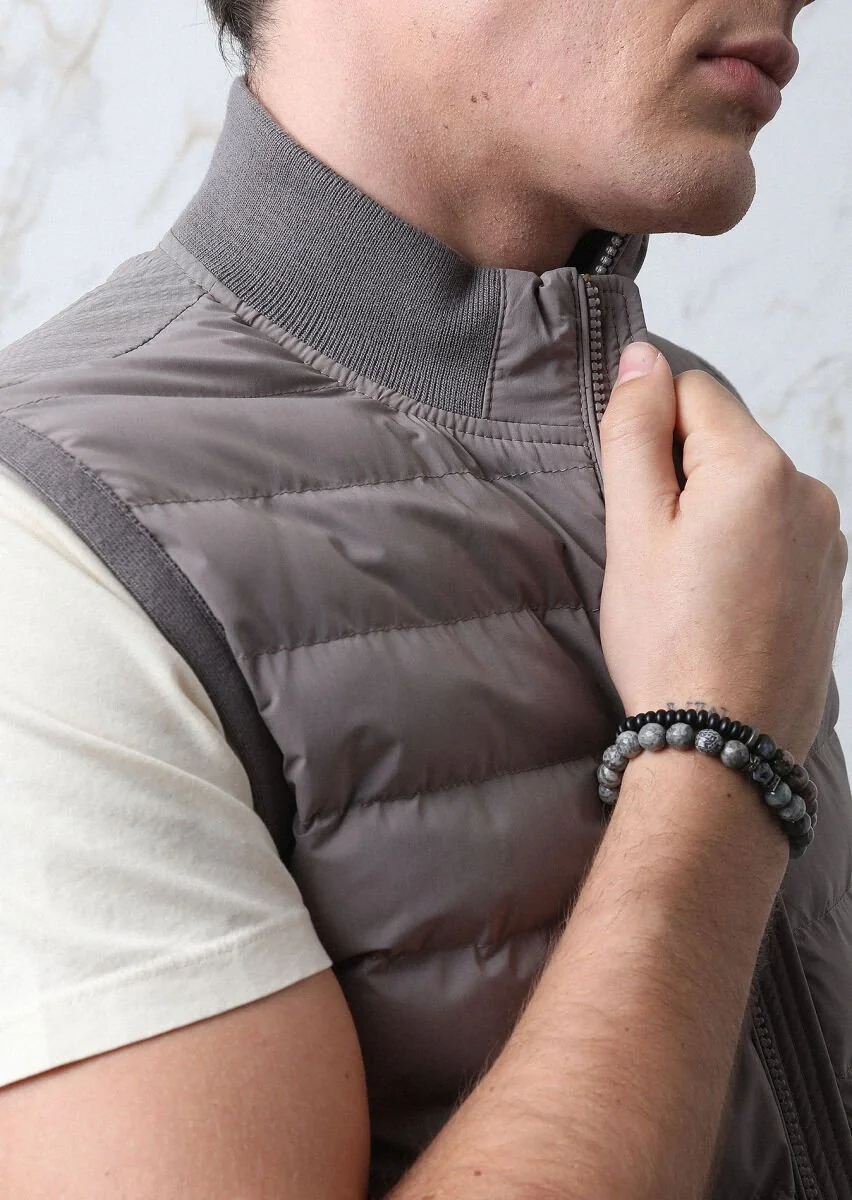 Mink Weaving Puffer Vest - 4