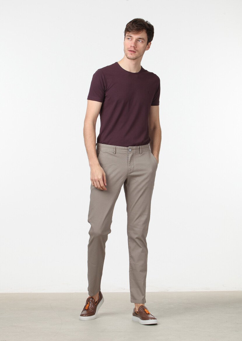 Mink Weaving Regular Fit Casual Cotton Blended Trousers - 1