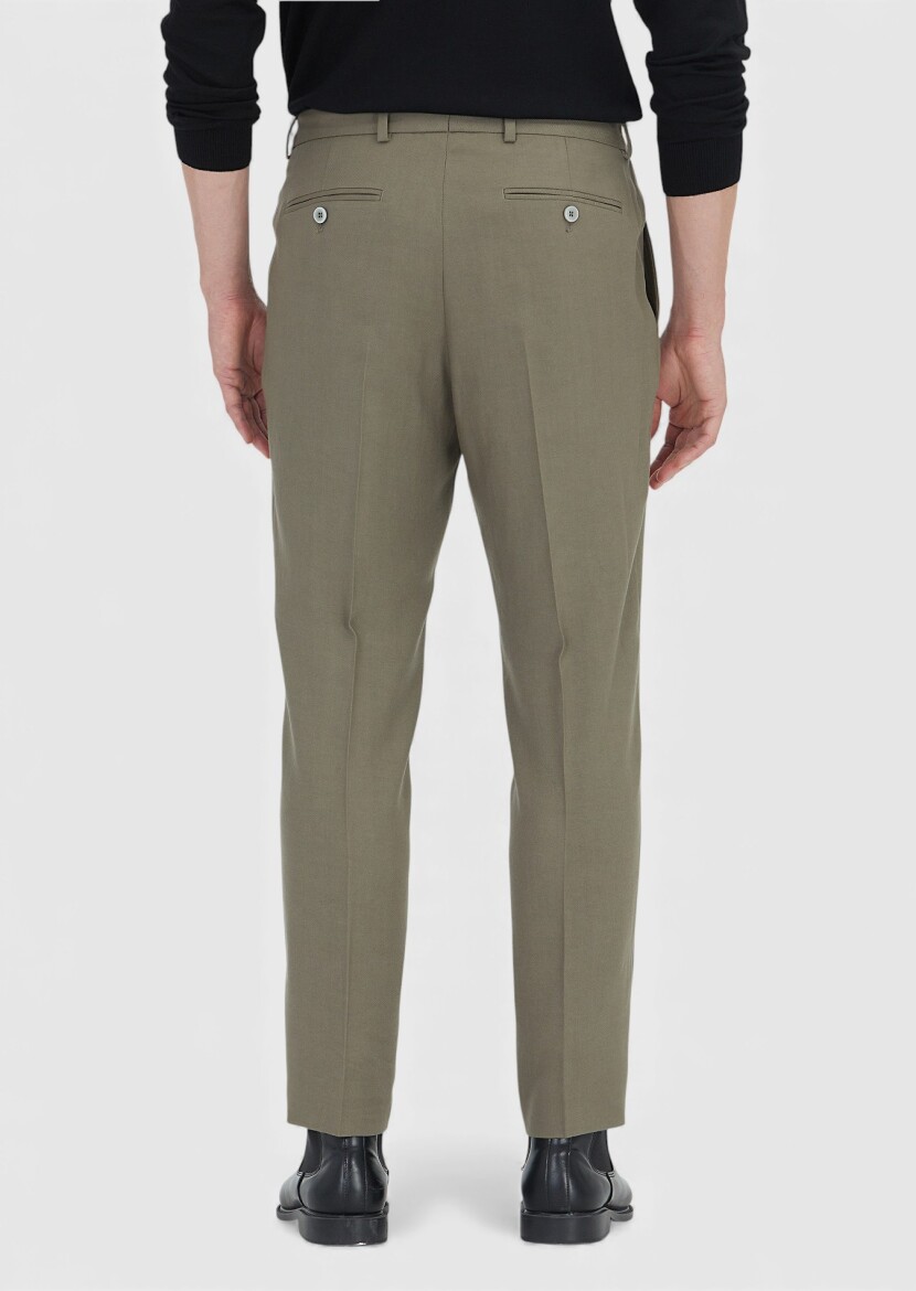 Mink Weaving Regular Fit Casual Wool Blended Trousers - 4