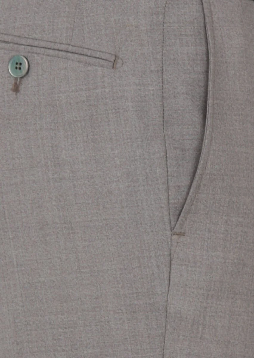 Mink Weaving Regular Fit Classical 100% Wool Trousers - 3