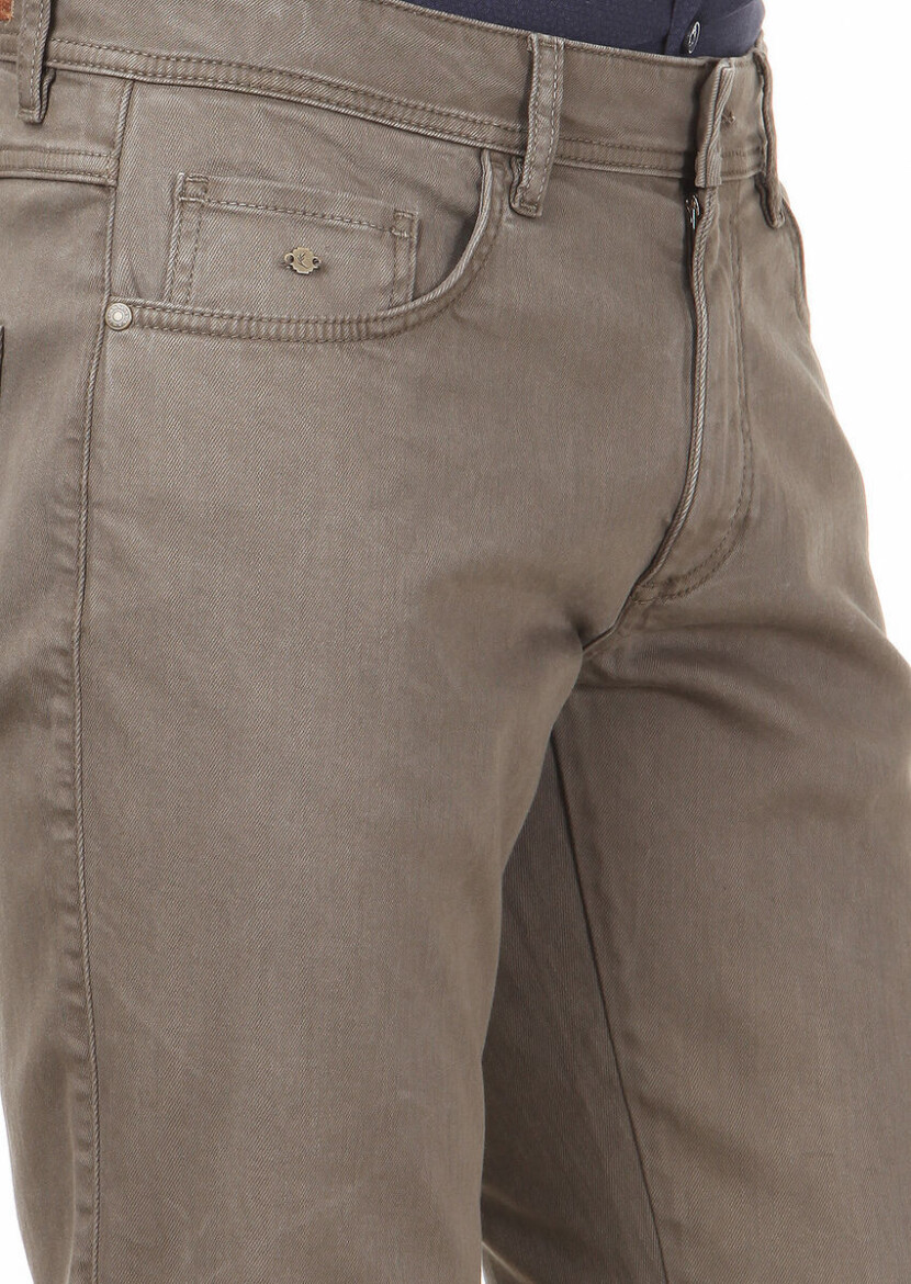 Mink Weaving Slim Fit Casual Cotton Blended Trousers - 3