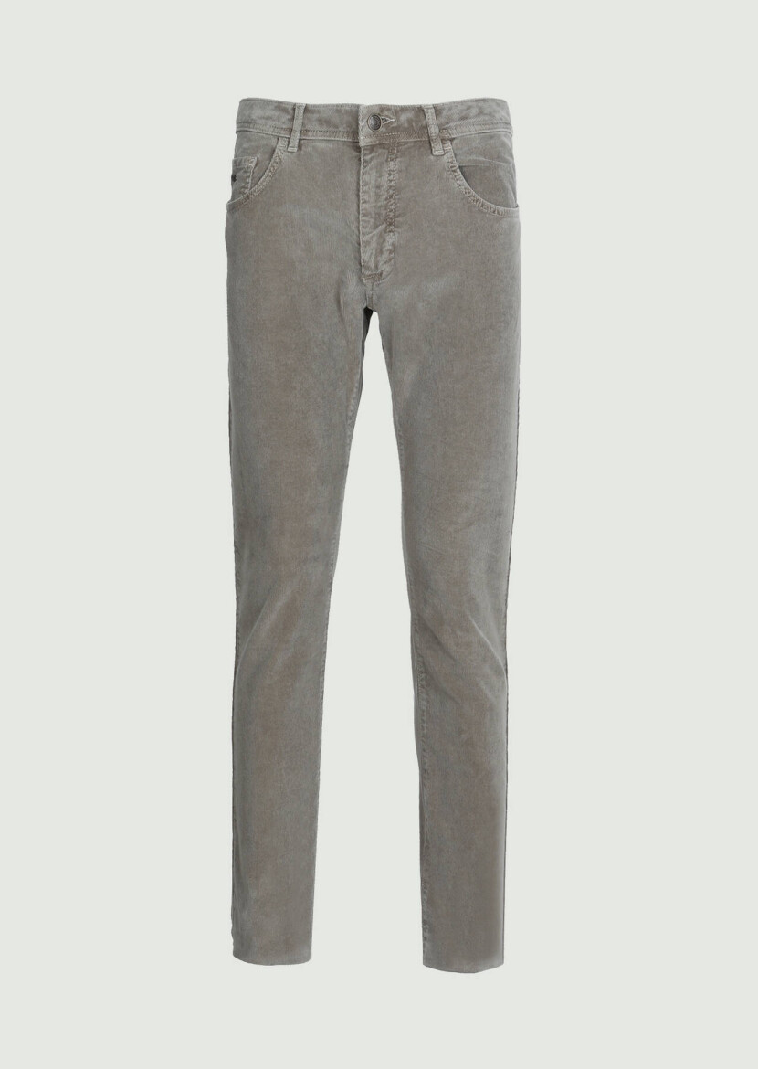 Mink Weaving Slim Fit Casual Cotton Blended Trousers - 4
