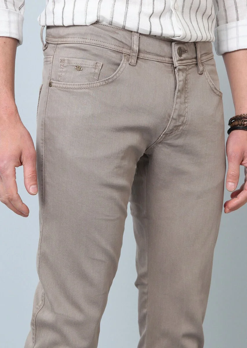 Mink Weaving Slim Fit Casual Cotton Blended Trousers - 2