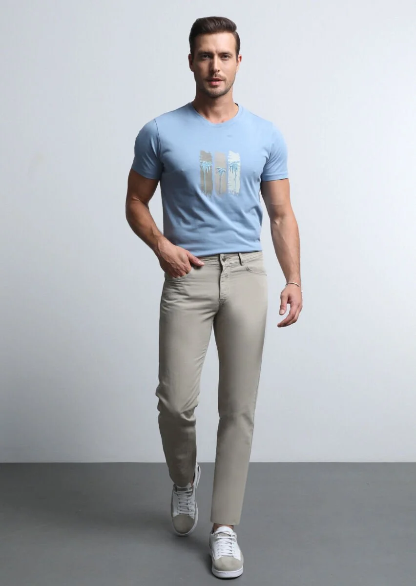 Mink Weaving Slim Fit Casual Cotton Blended Trousers - 4