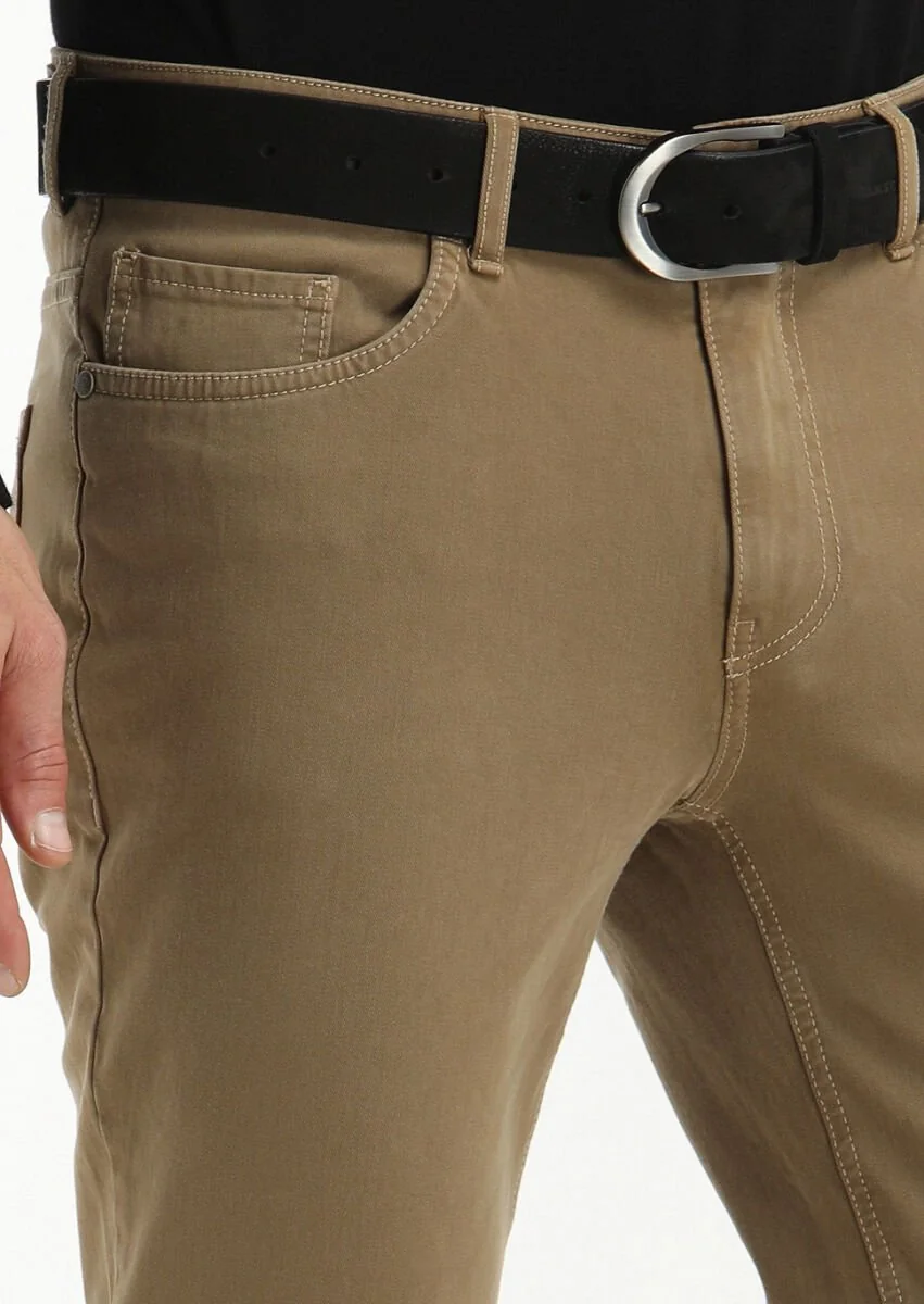 Mink Weaving Slim Fit Casual Cotton Blended Trousers - 3