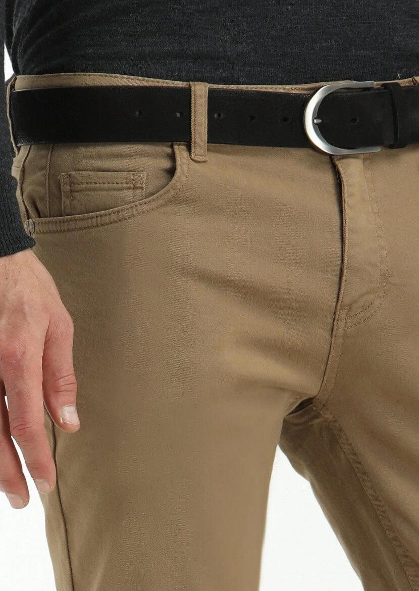 Mink Weaving Slim Fit Casual Cotton Blended Trousers - 3