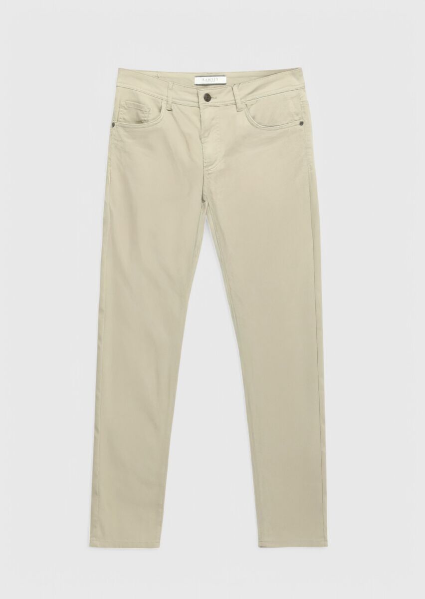 Mink Weaving Slim Fit Casual Cotton Blended Trousers - 6