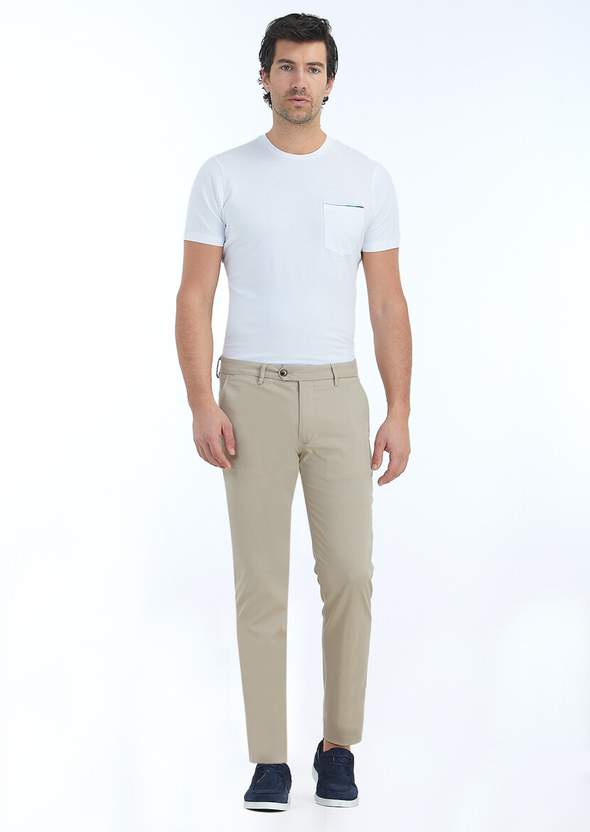 Mink Weaving Slim Fit Casual Trousers - 1