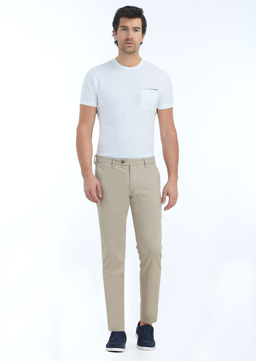 Mink Weaving Slim Fit Casual Trousers - 1