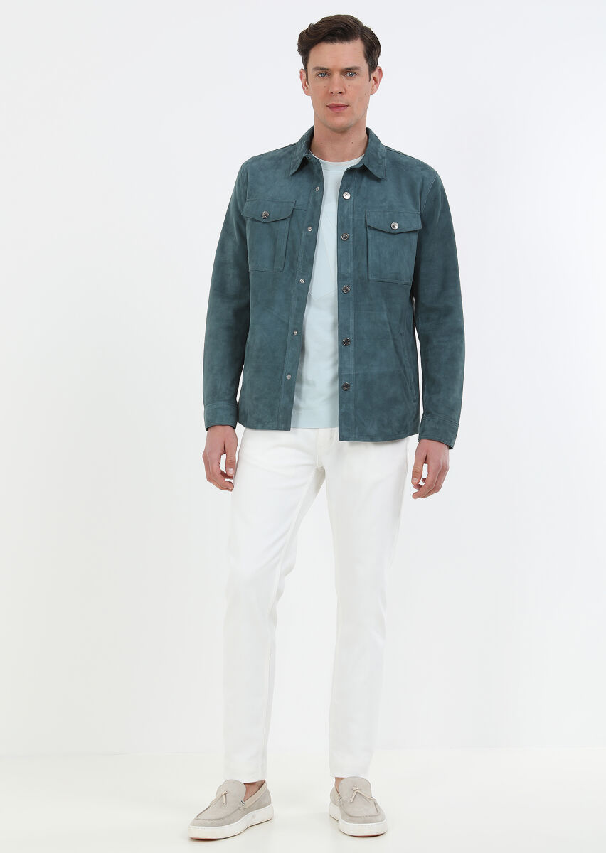 Mint Printed Crew Neck Cotton Blended T-Shirt - 4