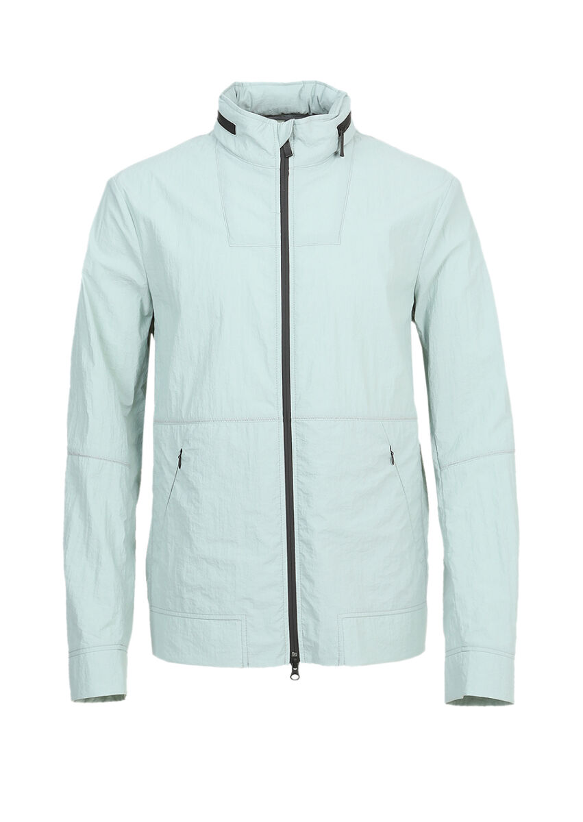 Mint Regular Fit Dik Yaka Casual Dokuma Mont - 1