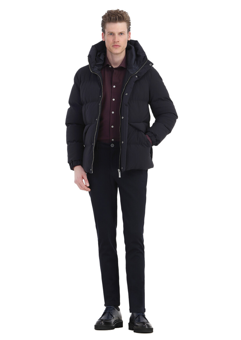 Mürdüm Düz Slim Fit Uzun Casual %100 Pamuk Gömlek - 3