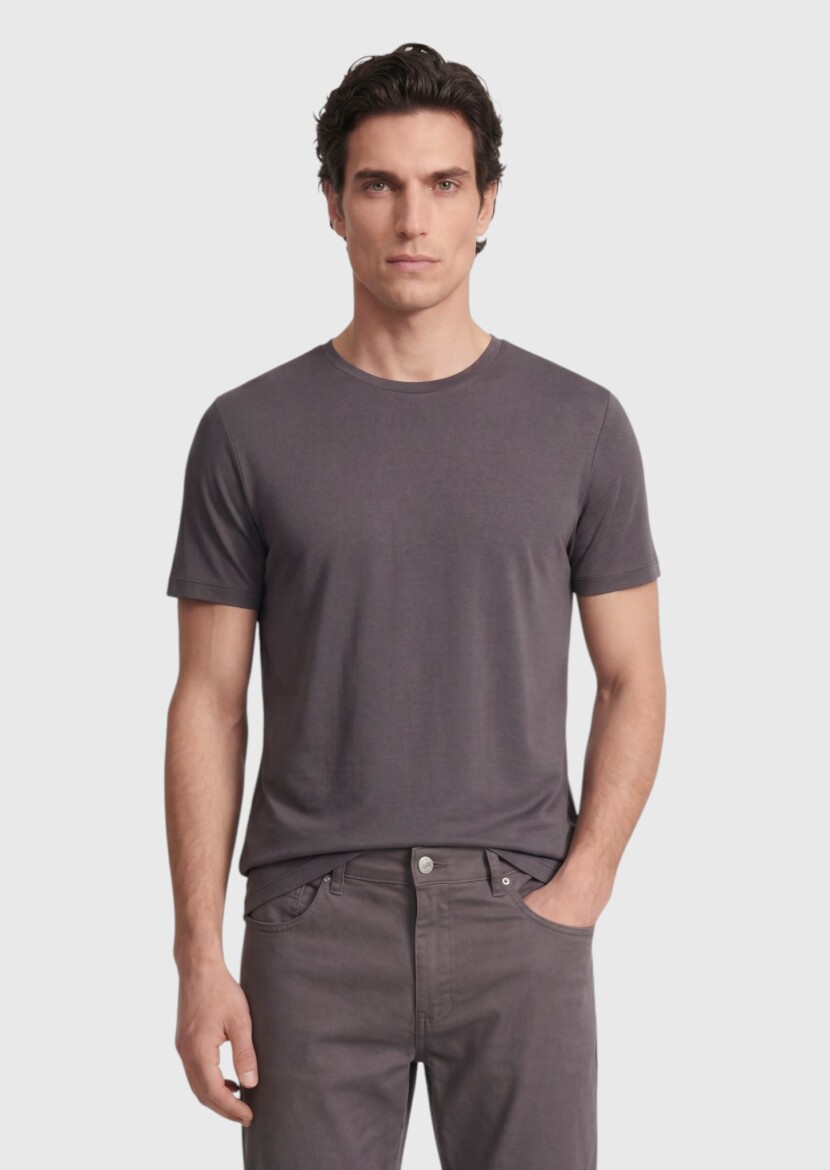 Mürdüm Düz Sweatshırt - RAMSEY