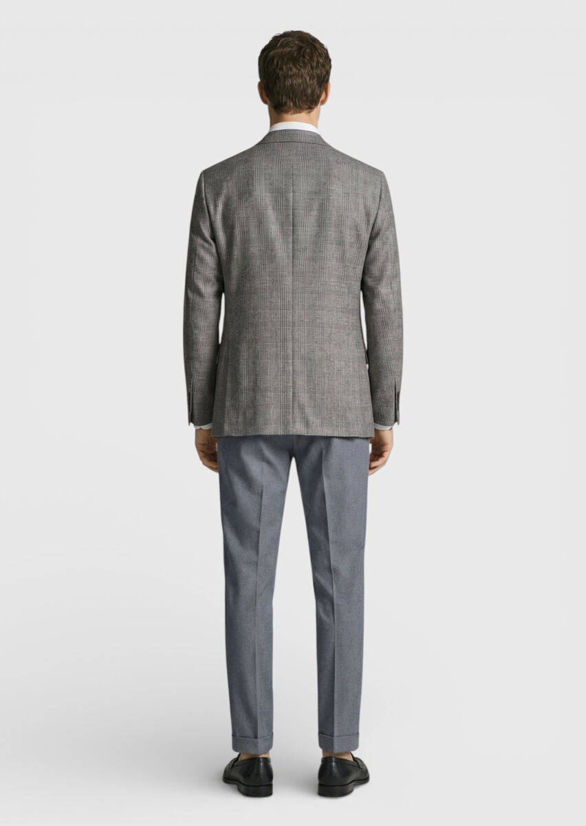 Mürdüm Kareli Zeroweight Slim Fit Yün Karışımlı Ceket - 4