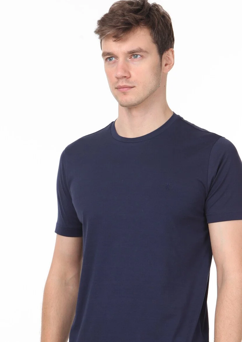 Navy Blue 100% Cotton T-Shirt 