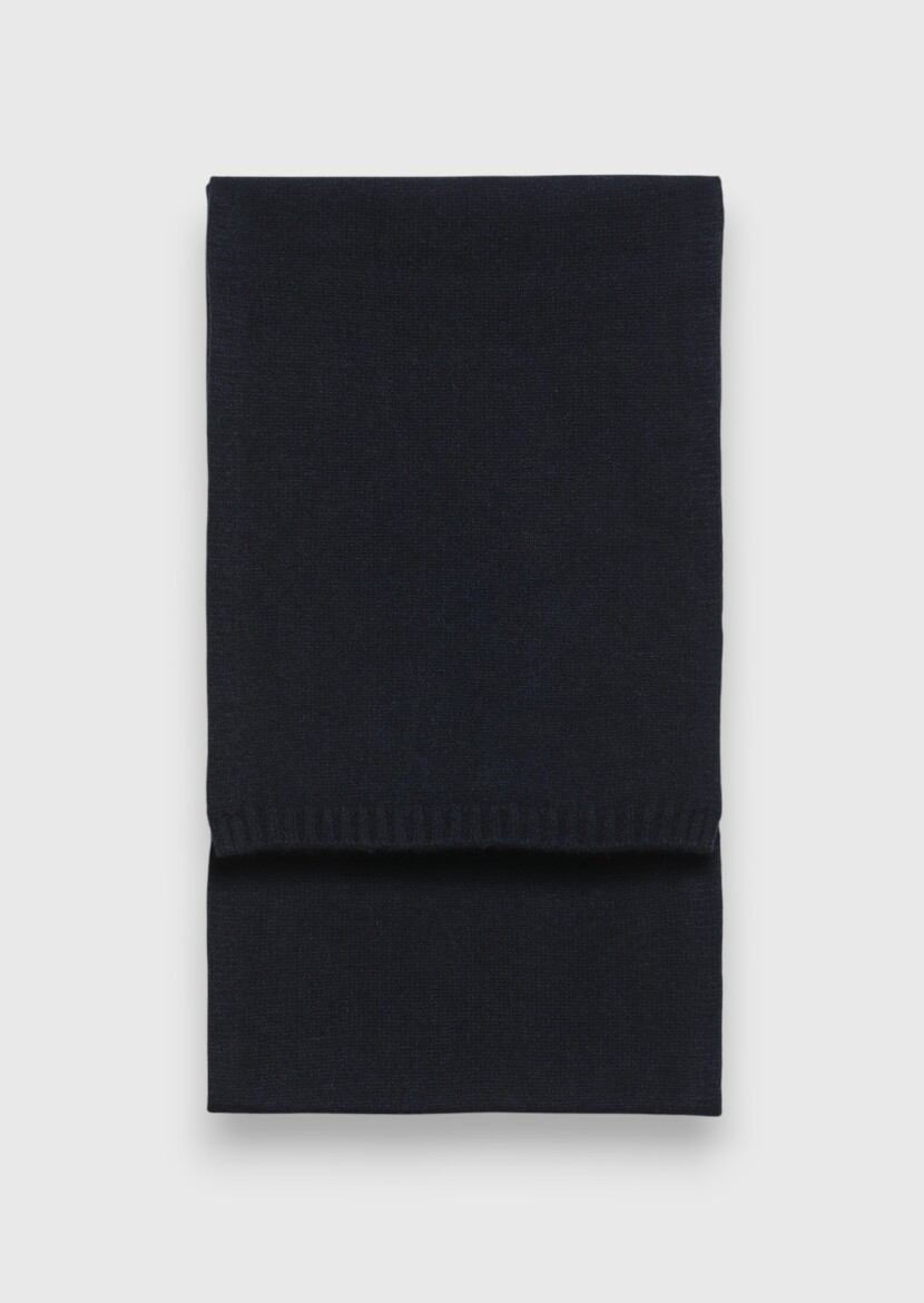 Navy Blue %100 Kaşmir Scarf - RAMSEY