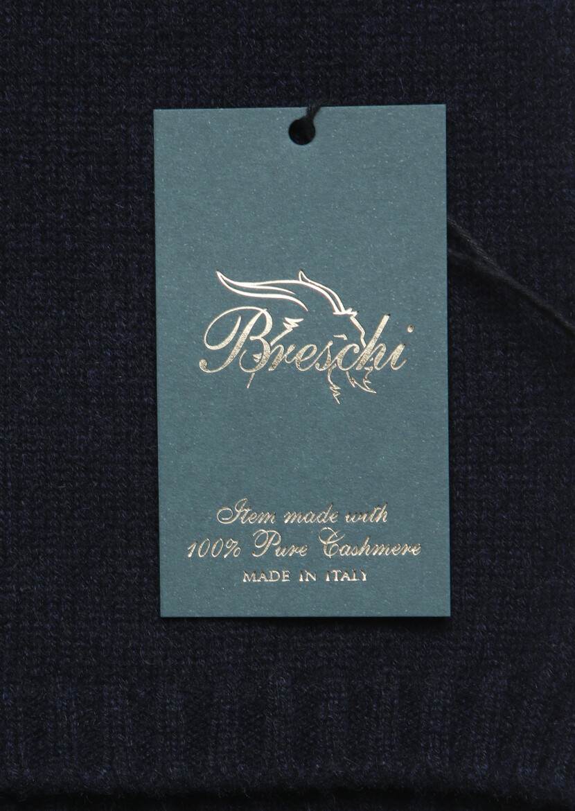 Navy Blue %100 Kaşmir Scarf - 3