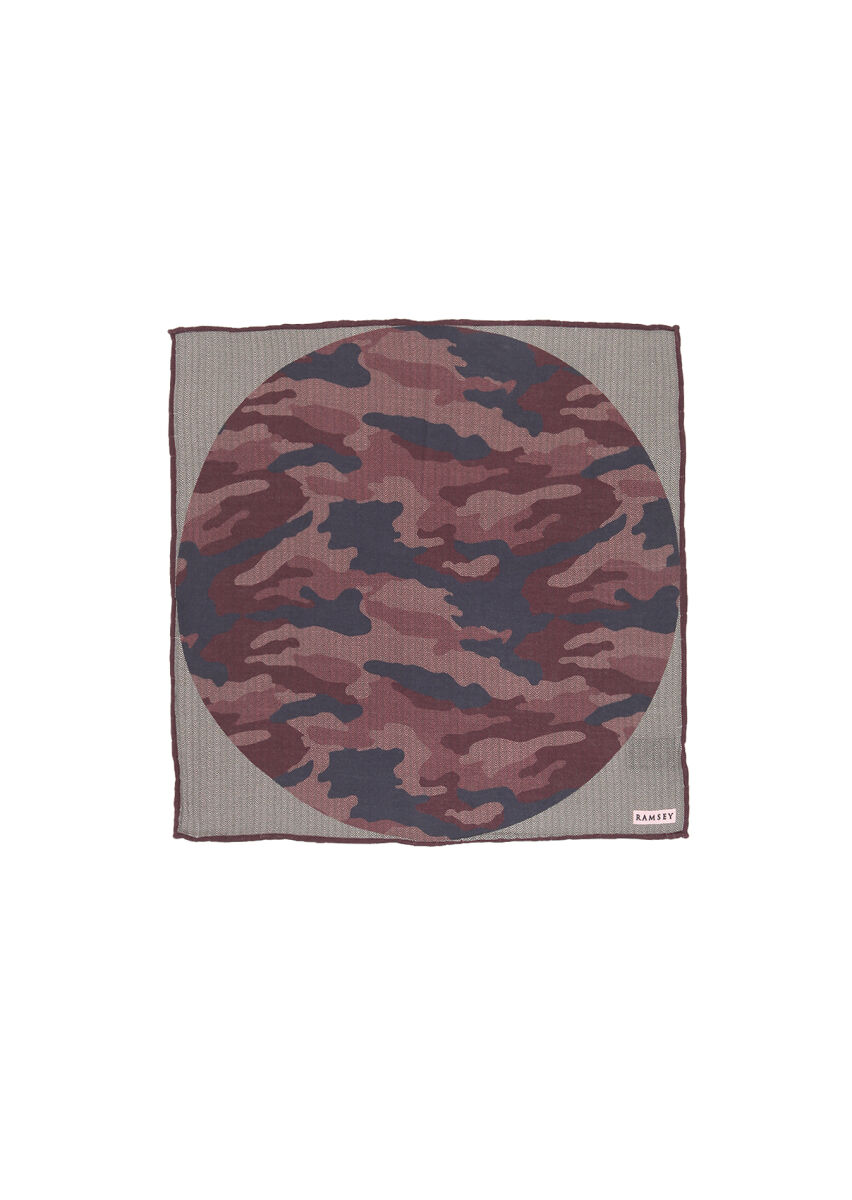 Navy Blue %100 Keten Handkerchief - 1