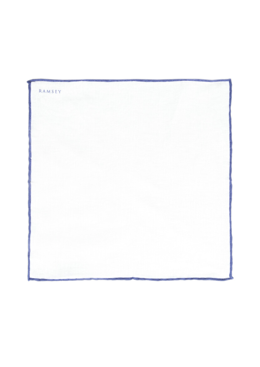 Navy Blue %100 Keten Handkerchief - RAMSEY