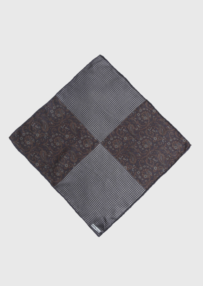 Navy Blue %100 Pamuk Handkerchief - 1