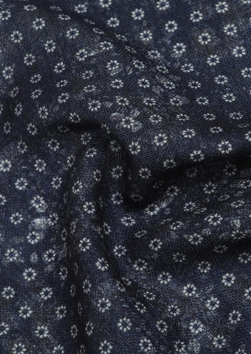 Navy Blue %100 Yün Handkerchief - RAMSEY