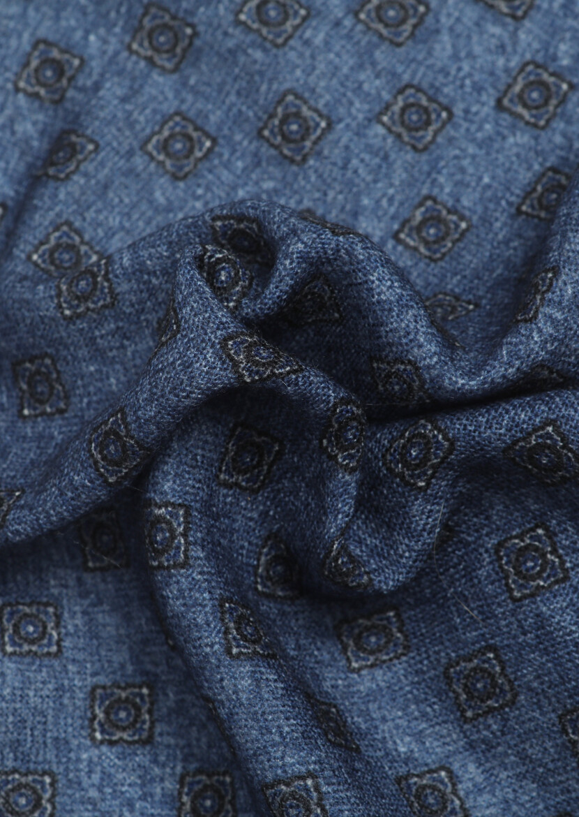 Navy Blue %100 Yün Handkerchief - RAMSEY