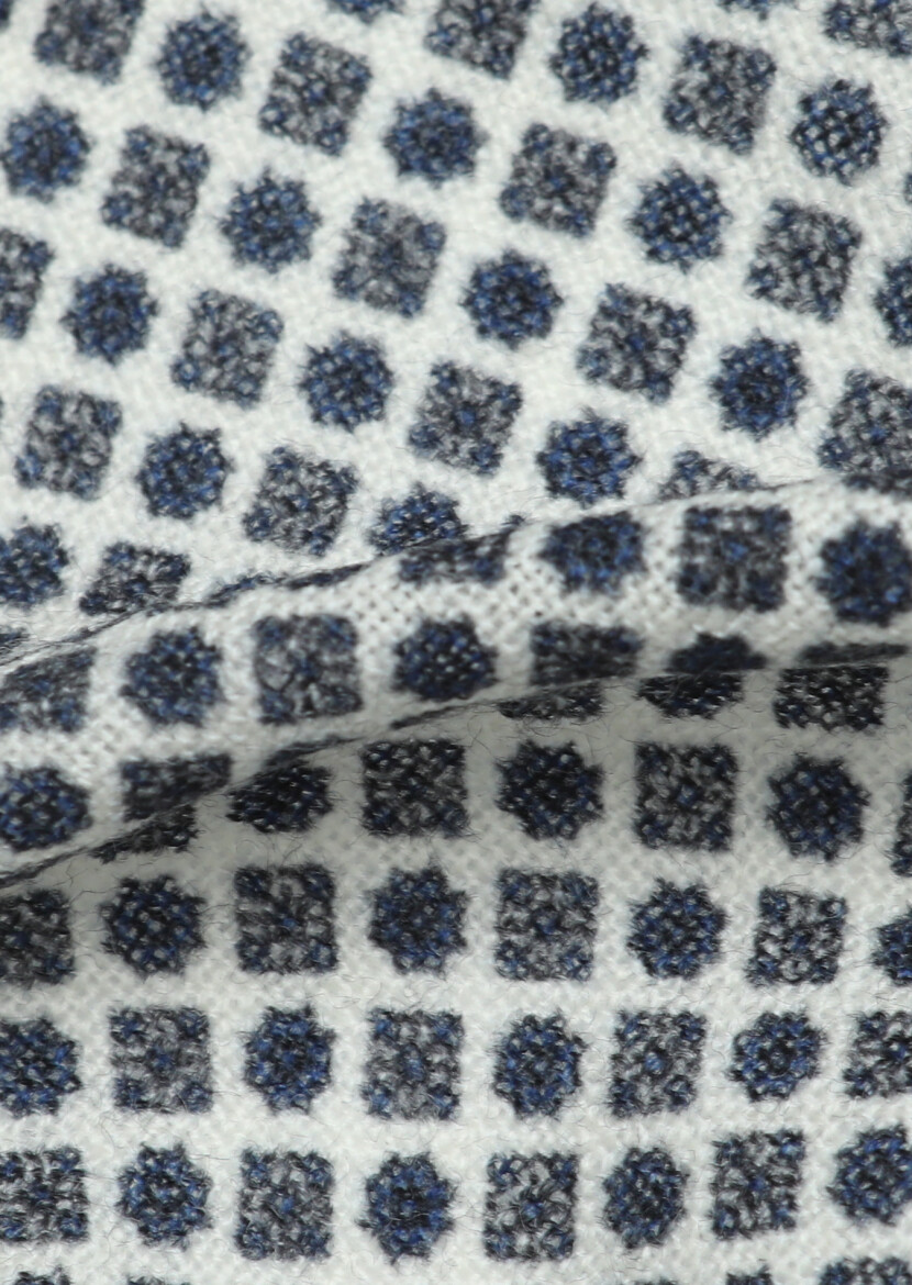 Navy Blue %100 Yün Handkerchief 