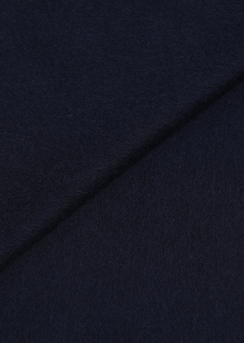 Navy Blue %100 Yün Scarf - 2