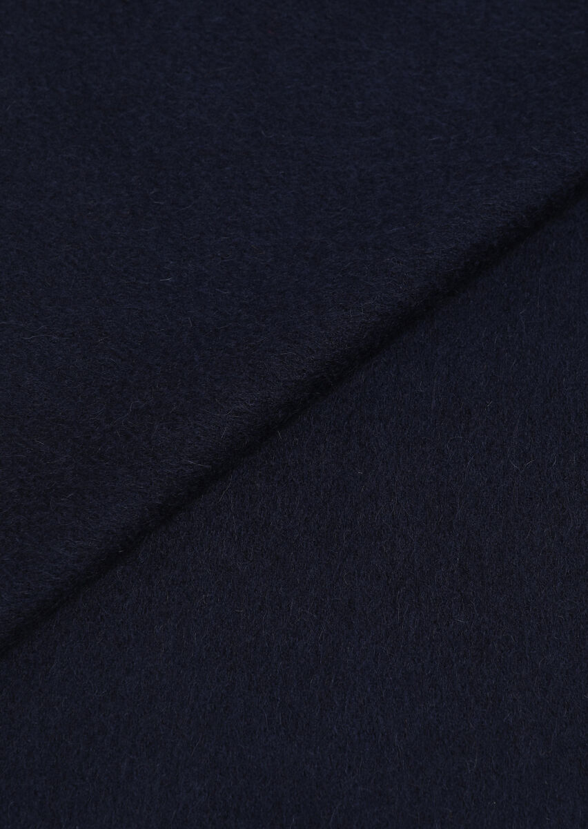 Navy Blue %100 Yün Scarf - 2