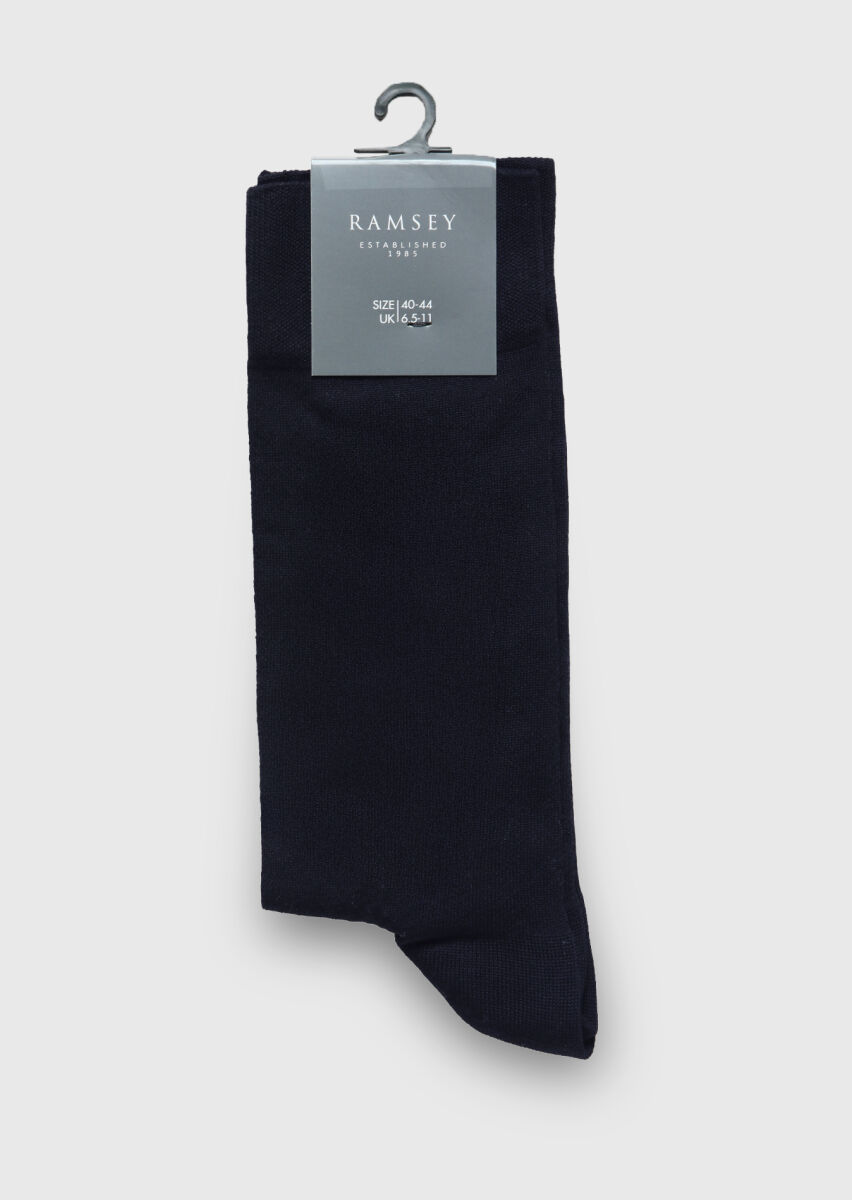 Navy Blue %80 Pamuk ,%20 Polyamid Socks - 1