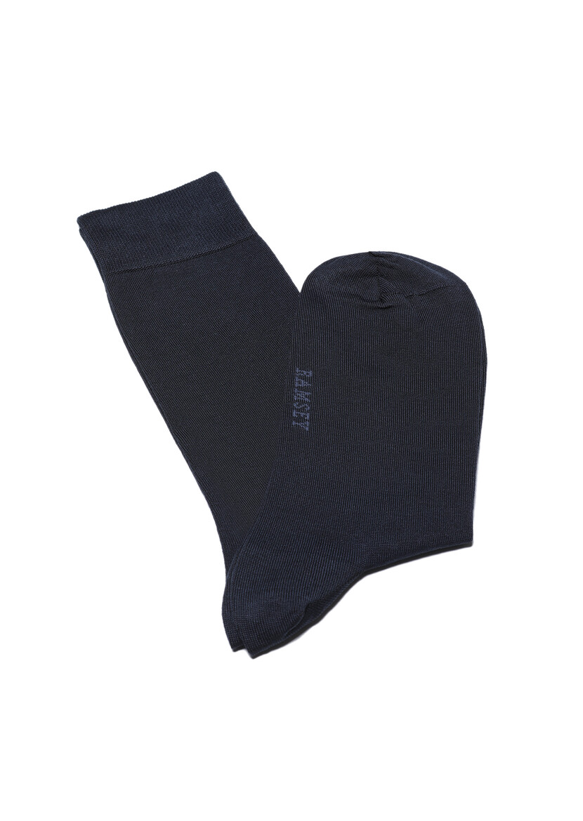 Navy Blue %80 Pamuk ,%20 Polyamid Socks 