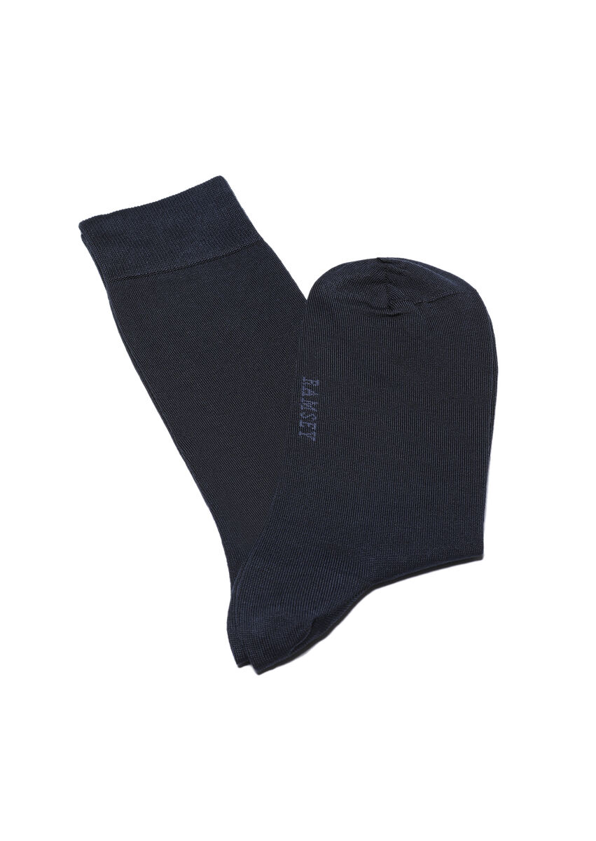 Navy Blue %80 Pamuk ,%20 Polyamid Socks - 1