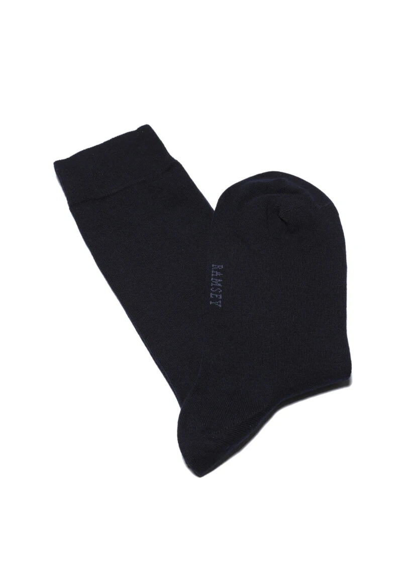 Navy Blue %80 Pamuk ,%20 Polyamid Socks 