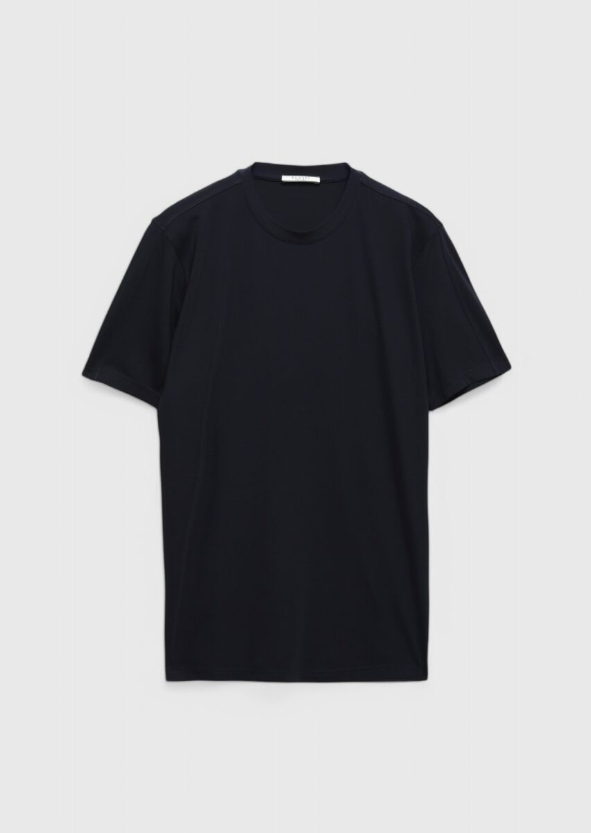 Navy Blue Crew Neck T-Shirt - 6