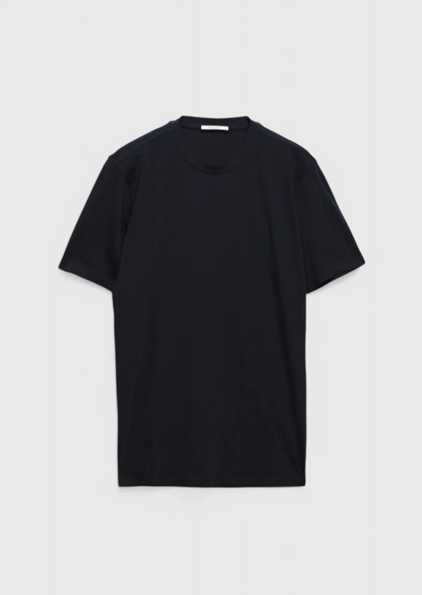 Navy Blue Crew Neck T-Shirt - 6
