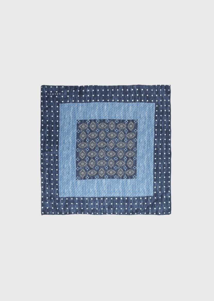 Navy Blue Handkerchief 